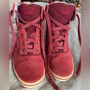 Keds Ladies Burgundy Bootie Sneakers